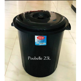 Achat _ Poubelle avec couvercle - Plastique Robuste - 25L
