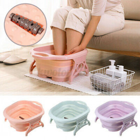 Achat _ Bain de pieds pliable Lavage des pieds Trempage Seau de massage