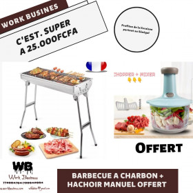 Vente _ Barbecue Portable Barbecue à Charbon avec Hachoir manuel offert